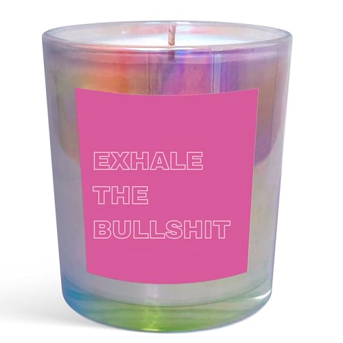 Laay Duftkerze "Exhale"mit Spruch - Geschenke für Frauen, Beste Freundin, Schwester, Kollegin Geschenke - handgemachtes Geburtstagsgeschenk für Frauen (Orange) von Laay