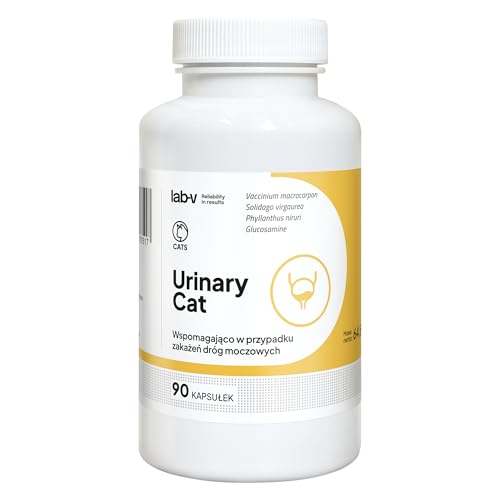 Lab-V Urinary Cat – Ergänzungsfuttermittel für Katzen zur Unterstützung der Harnwege – 90 Kapseln – mit Cranberry & DL-Methionin – ohne künstliche Zusatzstoffe Lab-V Urinary Cat – Ergänzungsfuttermittel für Katzen zur Unterstützung der Harnwege – 90 Kapseln – mit Cranberry & DL-Methionin – ohne künstliche Zusatzstoffe von Lab-V