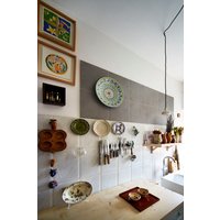 Cucina Arbeitsplatte Und Spüle. Plan Mit Baustellenachsen Gemacht. Beginnen Sie Im Dreieck Regal Unten. Es Hat Platz Für Die von LabMilano