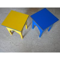 Sgabello-Tavolino, Ich Wurde Von India Inspiriert, Diesen Hocker Mit Herrlichen Farben Zu Schaffen. Größe cm 38X38Top X H45 von LabMilano