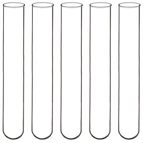Labasics 100 Stück Reagenzgläser Glas, 100 Pack Test Tubes Borosilikatglas Rundboden Reagenzglas, 12 mm OD X 75 mm Länge von Labasics
