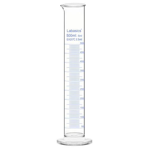 Labasics 1er-Pack 500 ml Messzylinder aus Borosilikatglas, Schwerer Messzylinder für den Laborgebrauch Labasics 1er-Pack 500 ml Messzylinder aus Borosilikatglas, Schwerer Messzylinder für den Laborgebrauch von Labasics