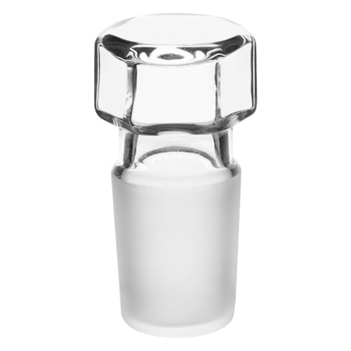 Labasics 1er-Pack Glas Sechskantkopf hohl Glas Stopfen, Sechseckiger Kopf Glas Hohler Stopfen für 19/22 Äußeres Gelenk Glas mit Geschlossenem Boden von Labasics