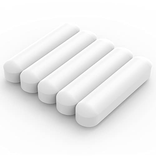 Labasics 5-Teiliges PTFE Magnetrührstäbchen Set, 20 mm PTFE-Ummantelte Magnetrührstäbchen Weißer Laborrührer für Rührwerke, 5 PK von Labasics