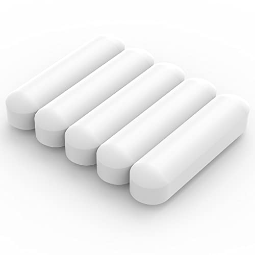 Labasics 5-Teiliges PTFE Magnetrührstäbchen Set, 30 mm PTFE-Ummantelte Magnetrührstäbchen Weißer Laborrührer für Rührwerke, 5 PK von Labasics