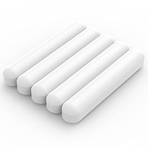 Labasics 5-Teiliges PTFE Magnetrührstäbchen Set, 50 mm PTFE-Ummantelte Magnetrührstäbchen Weißer Laborrührer für Rührwerke, 5 PK von Labasics