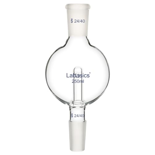 Labasics Borosilikatglas Rotationsverdampfer Anstoßfalle mit 24/40 Standard Äußeres Obergelenk und Konisches Inneres Unteres Gelenk, 250 ml von Labasics
