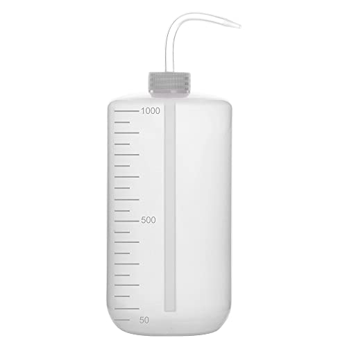 Labasics Chemische Waschflaschen, 1er-Pack Kunststoff Sicherheit Lab Squeeze Flasche Waschen Flasche, LDPE mit schmalem Mund Chemical Wash Bottle, 1000 ml (8 oz)/1 Stück von Labasics