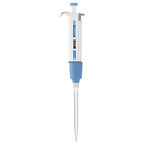 Labasics Einkanal-Pipettierhilfe, Einstellbares Variables Volumen Mikropipette Labor Pipette mit AustauschbarSpitzenkonus, Single Channel Pipettor Controller für die Laborforschung, 1000-5000 µL von Labasics