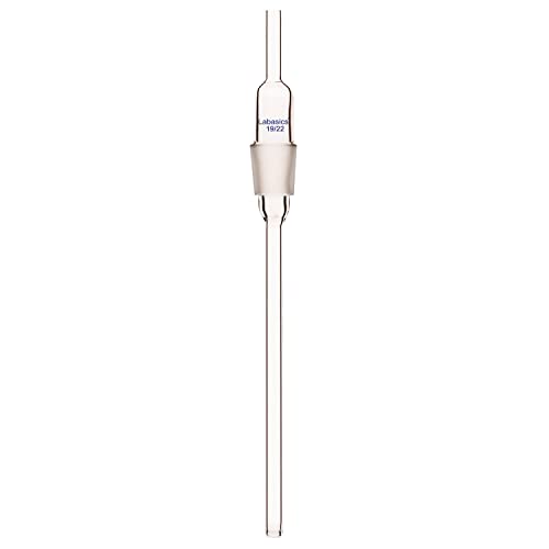 Labasics Glas Extended Adapter, Luftströmungsrohr Borosilikatglas 19/22 Einlass Adapter mit verlängertem Tropfrohr 8 mm Durchmesser und 15 mm untere Länge von Labasics