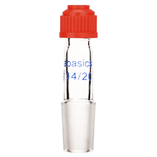 Labasics Glas Thermometer Adapter, Inlet Thermometer Adapter mit 14/20 Innengelenk, 80mm Höhe, für Destillations Apparatur von Labasics