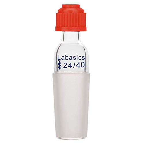 Labasics Glas Thermometer Adapter, Inlet Thermometer Adapter mit 24/40 Innengelenk, 80mm Höhe, für Destillations Apparatur von Labasics