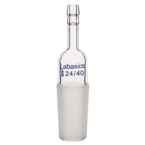 Labasics Glasadapter, Gerade Einlassadapter mit 24/40 Männlich Glasverbindung und 8mm Schlauchanschluss laborglas, Glass Straight Inlet Adapter von Labasics