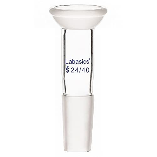Labasics Glasadapter mit Kugelpfanne, Borosilikatglas Verbindungsadapter mit 35/20 Oberes Kugelgelenk und 24/40 Unteres Inneres Gelenk für die Laborlaborversorgung von Labasics