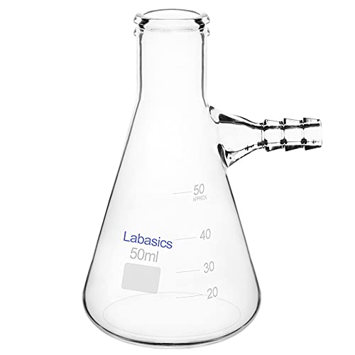 Labasics Glass 50 ml Filterung Fläschchen, Borosilikatglas Glass Filtering Flask, Fläschchen mit Tubulation, 50 ml Labasics Glass 50 ml Filterung Fläschchen, Borosilikatglas Glass Filtering Flask, Fläschchen mit Tubulation, 50 ml von Labasics