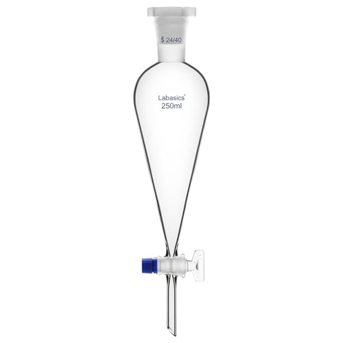 Labasics Kegelförmiger Scheidetrichter aus Borosilikatglas, 250 ml, mit Glashahn, ideal zur Flüssigkeitstrennung im Labor Labasics Kegelförmiger Scheidetrichter aus Borosilikatglas, 250 ml, mit Glashahn, ideal zur Flüssigkeitstrennung im Labor von Labasics