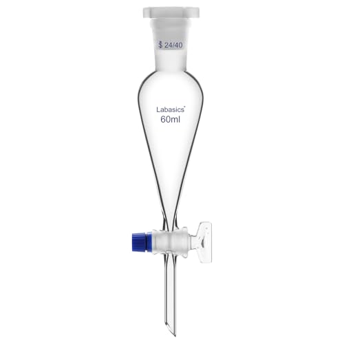 Labasics Kegelförmiger Scheidetrichter aus Borosilikatglas, 60 ml, mit Glashahn, ideal zur Flüssigkeitstrennung im Labor Labasics Kegelförmiger Scheidetrichter aus Borosilikatglas, 60 ml, mit Glashahn, ideal zur Flüssigkeitstrennung im Labor von Labasics