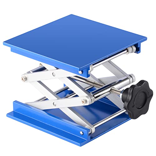 Labasics Labor Jack, 150x150 mm eloxierte Aluminium Unterstützung Jack Lift Tisch Top Deck Schere Stand Plattform mit 10 KG Stützgewicht, 60 bis 260 mm Hubbereich von Labasics