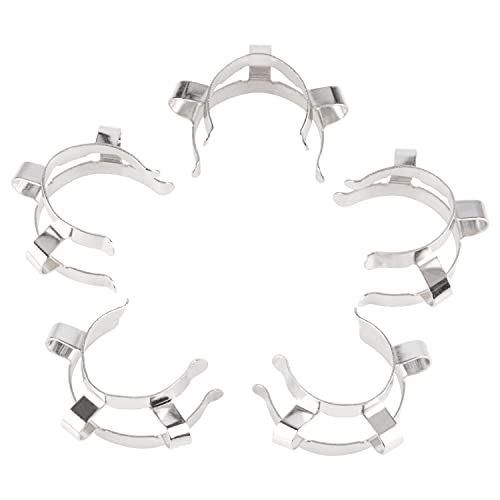 Labasics Metall Gelenk Klemmen, 5 Stück 24 mm Labor Klemme #24 Joint Clips Klammern für 24/40 Glas Gemahlenes Laborzubehör von Labasics