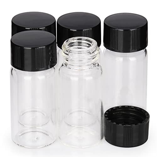 Labasics Probefläschchen mit Kappe, Sample Vials Schraubverschluss Probefläschchen aus Klarem Glas Flüssigkeit Probenflakon mit Verschlussverschluss, 10ml / 0,3 oz (10 Packungen) von Labasics