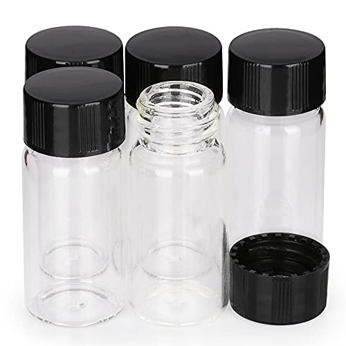 Labasics Probefläschchen mit Kappe, Sample Vials Schraubverschluss Probefläschchen aus Klarem Glas Flüssigkeit Probenflakon mit Verschlussverschluss, 20ml / 0,3 oz (20 Packungen) (42 Packs, 10 ml) von Labasics