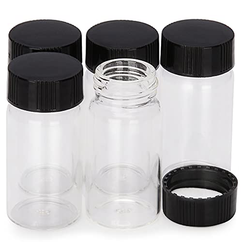 Labasics Probefläschchen mit Kappe, Sample Vials Schraubverschluss Probefläschchen aus Klarem Glas Flüssigkeit Probenflakon mit Verschlussverschluss, 20ml / 0,6 oz (20 Packungen) von Labasics