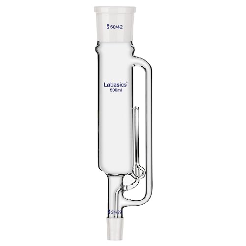 Labasics Soxhlet Typ Extraktionsapparat (500 ml), Borosilikatglas Soxhlet Extraktor mit 50/42 Obergelenk und 24/29 Untergelenk, Laborglas Soxhlet Extraktionsapparat, Einzelgerät von Labasics