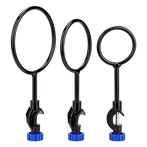Labasics Stützringe Set, 3-Stück Eisen Labor Stützring mit Bosskopf in Durchmesser 60mm, 80mm, 100mm, Lab Support Ring für Laborexperimente, Robust und Korrosionsbeständig von Labasics