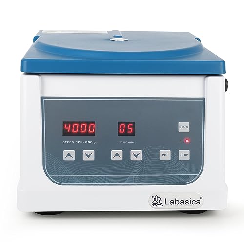 Labasics Tischzentrifuge, 220V/60Hz Digitale Niedrigdrehzahl-Zentrifuge mit 15 ml x 8 Winkelrotor, 4000 U/MIN Max Geschwindigkeit, 1780xg Max Zentrifugalkraft von Labasics