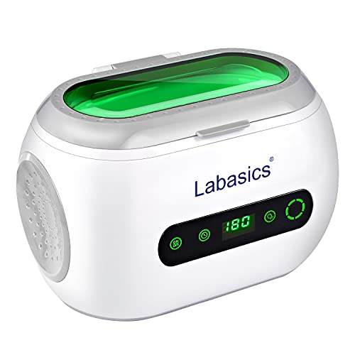 Labasics Ultraschallreiniger, Professioneller Kompakter Mehrzweck Ultraschallreinigungsgerät mit Digitalem Timer Ultraschallgerät für Schmuckbrillen Münzen Uhren Zahnersatz Laborinstrumente, 600 ml von Labasics