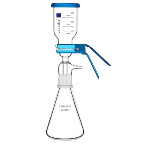 Labasics Vakuum-Filtrationsgerät, Borosilikatglas, 10μm Sandkern-Filterplatte, 500 ml Filterkolben, mit 300 ml Messbecher Labasics Vakuum-Filtrationsgerät, Borosilikatglas, 10μm Sandkern-Filterplatte, 500 ml Filterkolben, mit 300 ml Messbecher von Labasics