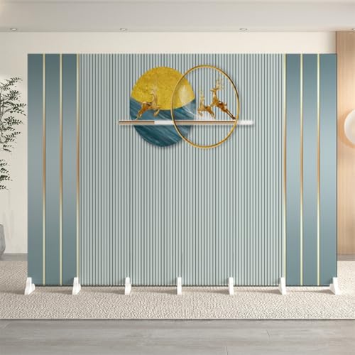 Labasuan 2,35 m hoher Sichtschutz, freistehendes Raumteiler-Panel mit stabilem Standfuß, Faltbarer Stoffschirm mit Lichtschutzfaktor, für Büro-, Studio- und Lobbybereiche(B,1.8m/5.9ft) von Labasuan