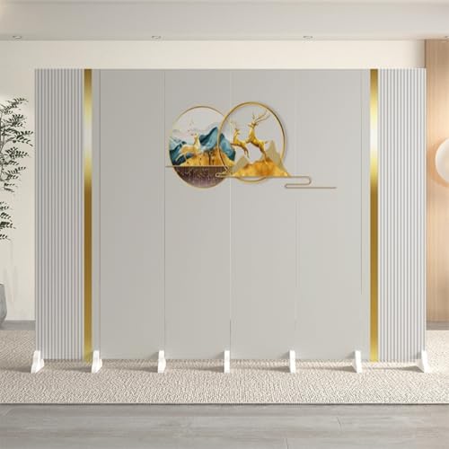 Labasuan 2,35 m hoher Sichtschutz, freistehendes Raumteiler-Panel mit stabilem Standfuß, Faltbarer Stoffschirm mit Lichtschutzfaktor, für Büro-, Studio- und Lobbybereiche(C,1.8m/5.9ft) von Labasuan