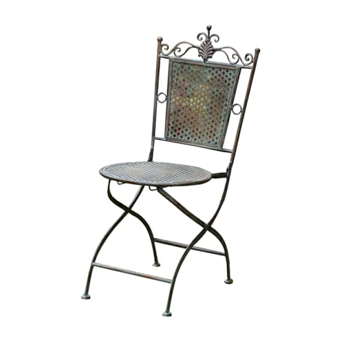 Labasuan 2er-Set Beistelltisch & Gartenstuhl, Kleiner Terrassentisch, wetterfester, tragbarer Beistelltisch, dekorativer Pflanzenständer aus Metall, Couchtische für drinnen und draußen(Stools) von Labasuan