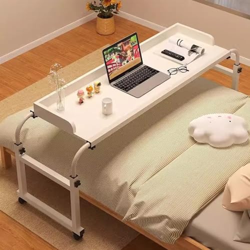 Labasuan Betttisch, Verstellbarer Kreuztisch für Schlafzimmer, mobiler Kreuztisch mit Rollen, Schreibtisch für Frühstück, Arbeiten und Lernen im Bett(55in) von Labasuan