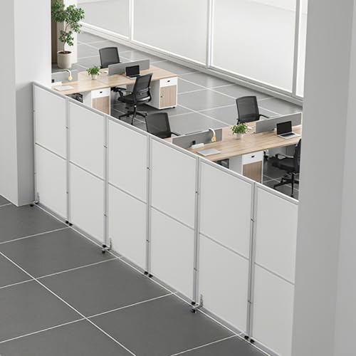 Labasuan Faltbarer Sichtschutz mit 10 Paneelen, tragbarer Raumteiler mit feststellbaren Rollen, freistehender Faltbarer Raumteiler für den Innenbereich, zur Raumtrennung(6-Panel,150cm/59in) von Labasuan