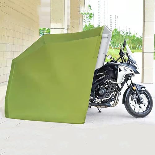 Wasserdichtes Motorradzelt für den Außenbereich, Fahrradabdeckung mit Dehnschrauben und Schlossloch, für die Lagerung Schwerer Motorräder(10.8 * 4.6 * 6.2ft) von Labasuan