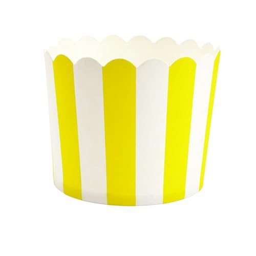 50pcs Cupcake Backbecher Einweg Muffinförmchen Backpapier Cupcake Liners Backförmchen aus stabilem Papier（Gelb） von Labbe