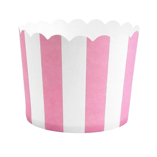 50pcs Cupcake Backbecher Einweg Muffinförmchen Backpapier Cupcake Liners Backförmchen aus stabilem Papier（Rosa） von Labbe