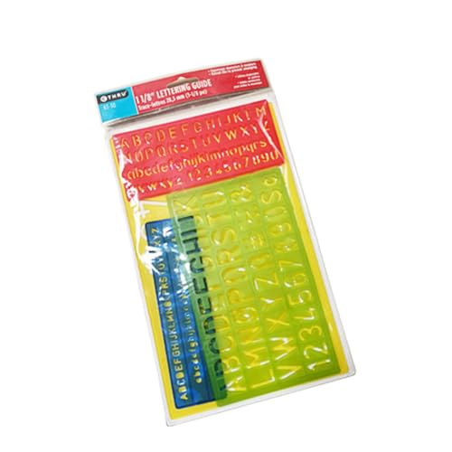 Labbe 4 Stück Buchstaben Schablone, Kunststoff Buchstabenschablonen, Alphabet Schablonen Set von Labbe