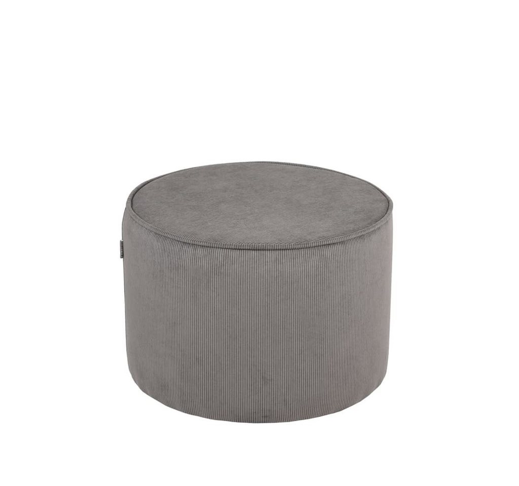 Label51 Polsterhocker Pouf Tibo 55x55x40 cm Dunkelgrau Ribcord (1 St) von Label51