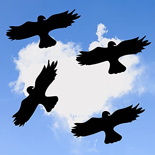 4x Vogel Aufkleber Vogelschutzaufkleber, ES-VOG-MIX-3-88 Fensteraufkleber, Vogelschutz, Warnvogel,Vogel-Silhouetten, Schutz vor Vogelschlag, Fensterschutz für Fenster und Glastüren von LabelOcean