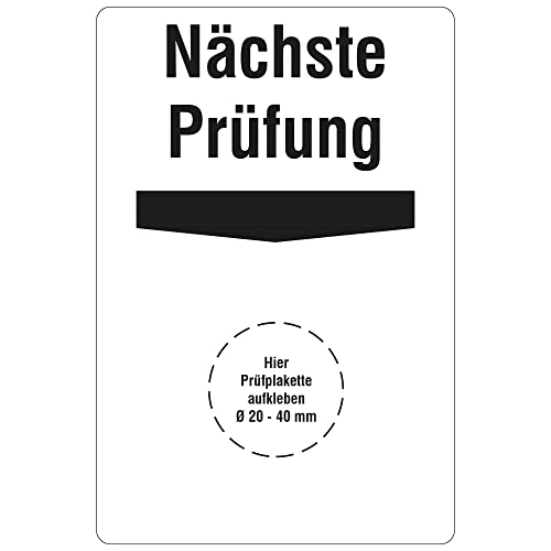 Labelident Grundplaketten für Prüfplaketten 76,2 x 50,8 mm - Nächste Prüfung - 1.000 Grundetiketten auf Rolle, Polyethylen selbstklebend, weiß von Labelident