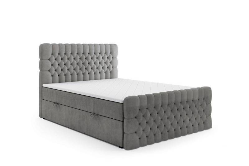 Labett Boxspringbett mit Bettkästen Matratze H3 H4 DESTINY 140x200 160x200 180x200 200x200 (Boxspringbett, Topper), 7-Zonen Taschenfederkernmatratze H3 oder H4 von Labett
