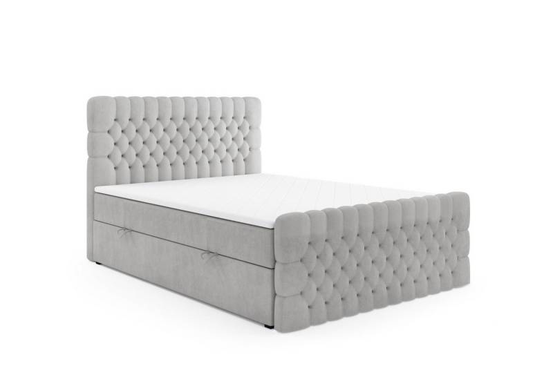 Labett Boxspringbett mit Bettkästen Matratze H3 H4 DESTINY 140x200 160x200 180x200 200x200 (Boxspringbett, Topper), 7-Zonen Taschenfederkernmatratze H3 oder H4 von Labett