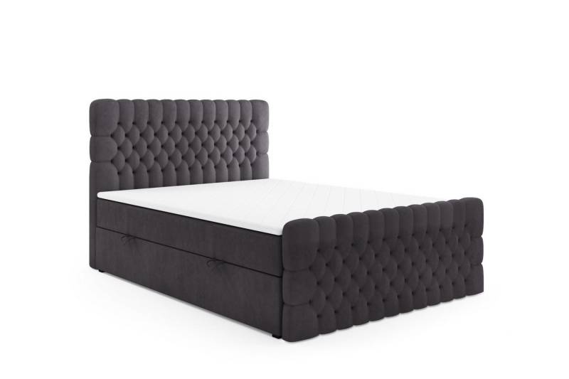 Labett Boxspringbett mit Bettkästen Matratze H3 H4 DESTINY 140x200 160x200 180x200 200x200 (Boxspringbett, Topper), 7-Zonen Taschenfederkernmatratze H3 oder H4 von Labett