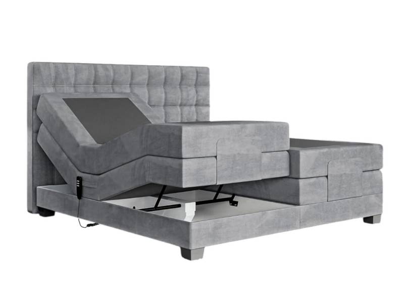 Labett Boxspringbett ELECTRA KING - Elektrisch verstellbare 140x200 160x200 180x200 200x200 (Boxspringbett, Matratze, Topper), Elektrisch verstellbare, Doppelbett mit Kopfteil, 4 Matratzen, Topper von Labett
