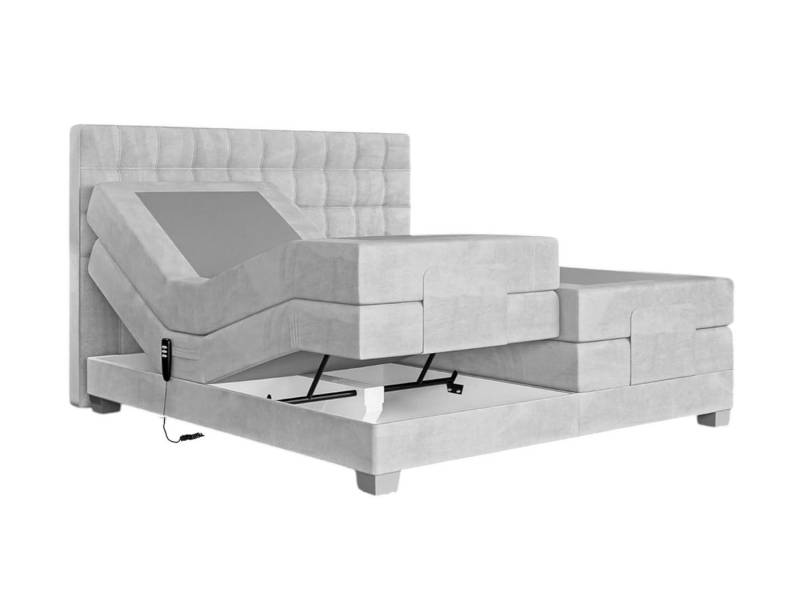 Labett Boxspringbett ELECTRA KING - Elektrisch verstellbare 140x200 160x200 180x200 200x200 (Boxspringbett, Matratze, Topper), Elektrisch verstellbare, Doppelbett mit Kopfteil, 4 Matratzen, Topper von Labett