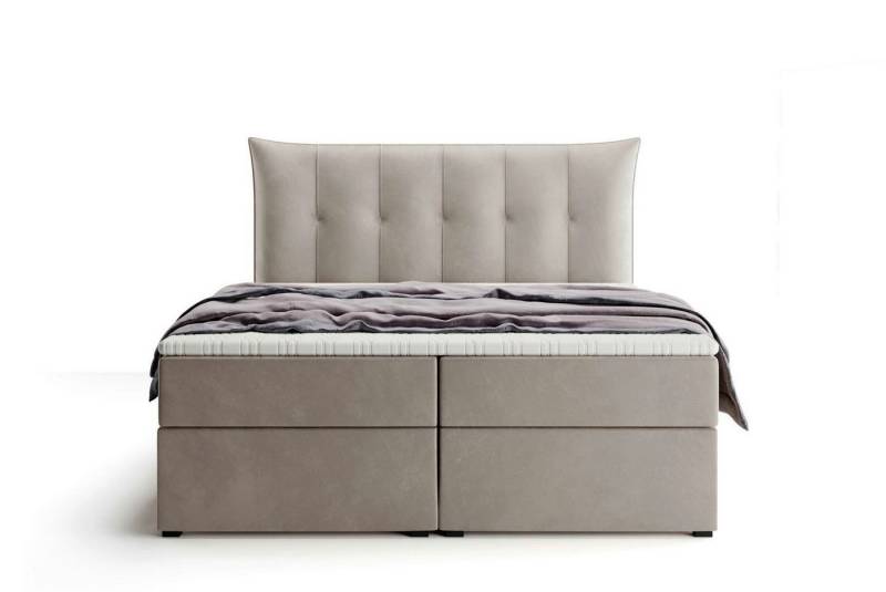 Labett Boxspringbett mit Bettkasten & H3/H4 Matratze PREMIUM 10, 160x200 180x200 200x200 (2 Bettkästen, Topper), 7-Zonen Taschenfederkernmatratze H3 oder H4 von Labett