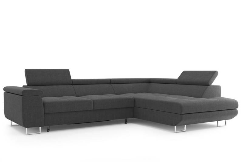 Labett Ecksofa mit Schlaffunktion & Bettkasten Links/Rechts Sofa L-Form GUERO von Labett